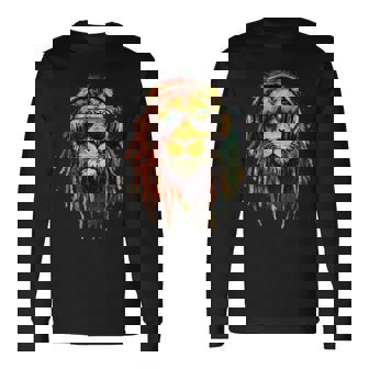 ラスタ・レゲエ Dj ユダのライオン・ラスタファリアン・ルーツ ジャマイカ 長袖Tシャツ - Kawaiitshirt