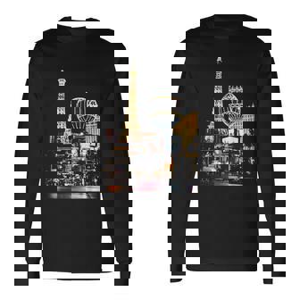 ラスベガス カジノ By Night 長袖Tシャツ - Kawaiitshirt