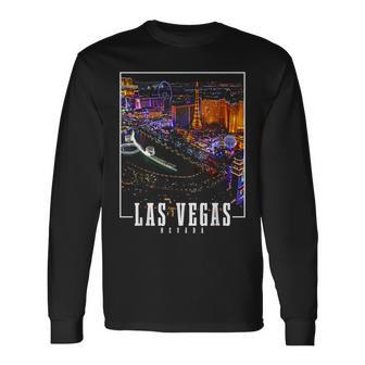 ラスベガス 夜のネバダスカイライン お土産 ラスベガス 長袖Tシャツ - Kawaiitshirt
