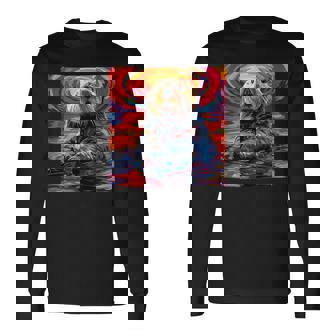 ラッコ カラフル グラフィック 長袖Tシャツ - Kawaiitshirt