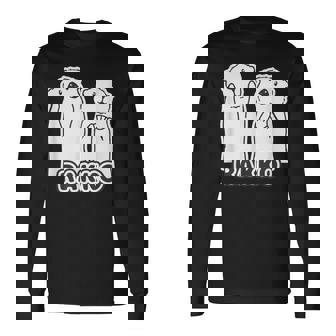 ラッコ《ともだち・かい と かお》2匹 シンプル イラスト【どうぶつフレンズ】動物 ゆるくて かわいい キャラクター 長袖Tシャツ - Kawaiitshirt