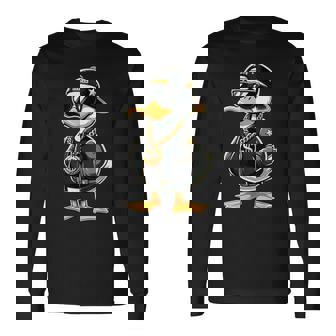 ラッパー スタイルの黄色いアヒルの子 ヒップホップ アヒルの子 長袖Tシャツ - Kawaiitshirt