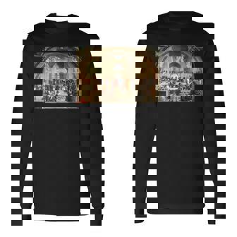 ラファエロ作「アテネの学堂」 長袖Tシャツ - Kawaiitshirt