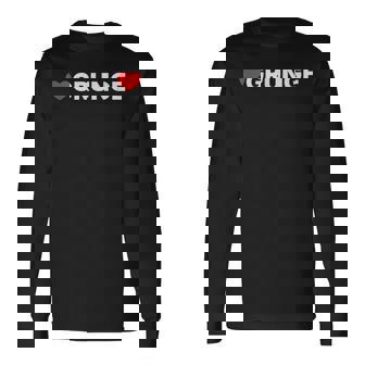 ラブグランジ-ハート 長袖Tシャツ - Kawaiitshirt