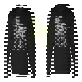 ラブラドール 迷彩 長袖Tシャツ - Kawaiitshirt