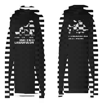 ラブラドールレトリバー エボリューションデザイン ラブラドールオーナー向け 長袖Tシャツ - Kawaiitshirt