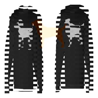 ラブラドールレトリバー 犬のシルエット 長袖Tシャツ - Kawaiitshirt