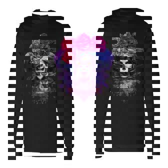 ラ・カトリーナ、ディア・デ・ロス・ムエルトス メキシコの死者の日 長袖Tシャツ - Kawaiitshirt