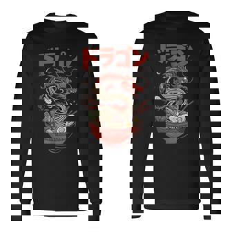 ラーメン ドラゴン アジアンスタイル ポップカルチャー 03 長袖Tシャツ - Kawaiitshirt