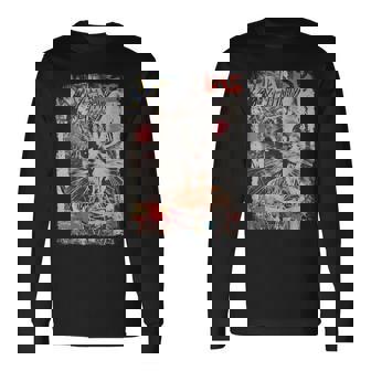 ラーメンヌードル 猫 ヴィンテージ 日本 Hip Hopヒップホップ かわいい オタク レトロ 猫 マンガ アニメ 長袖Tシャツ - Kawaiitshirt