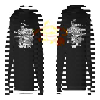 ラーメン寿司ウェルシュ・コーギー・ペンブローク犬 長袖Tシャツ - Kawaiitshirt