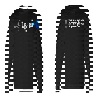 リップルロゴ クリプトxrpコイン 暗号通貨 長袖Tシャツ - Kawaiitshirt