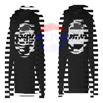 リフレッシュペニス飲料 面白いディックジョーク 長袖Tシャツ - Kawaiitshirt