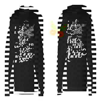 リーフ・ミー・アローン・ネイチャー・デザイン 長袖Tシャツ - Kawaiitshirt