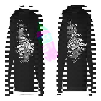 リーンシャツ、パープルドランク、ダーティーダブルカップ、リーンラインスモーク 長袖Tシャツ - Kawaiitshirt