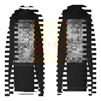 ルネッサンス名画 アテネの学校 長袖Tシャツ - Kawaiitshirt