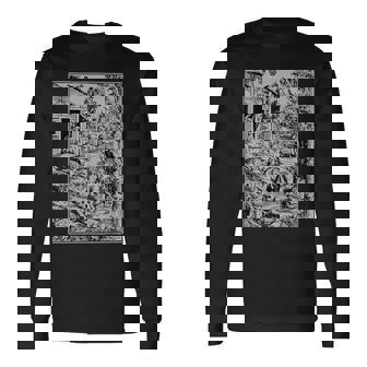 ルーカス・クラナッハによる人狼の攻撃 ゴシック グランジー オカルトアート 長袖Tシャツ - Kawaiitshirt