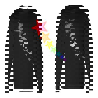 レインボーカラーの星。 長袖Tシャツ - Kawaiitshirt