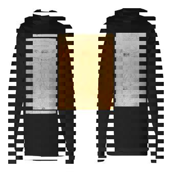 レオナルド・ダ・ヴィンチのウィトルウィウス人 長袖Tシャツ - Kawaiitshirt