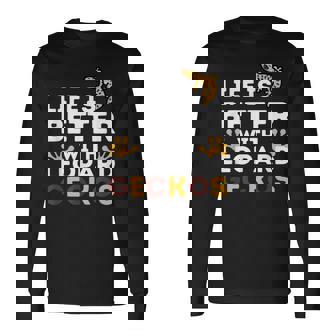レオパード・ゲッコー愛好家 レオパード・ゲッコーと一緒なら人生はもっと楽しくなる 長袖Tシャツ - Kawaiitshirt