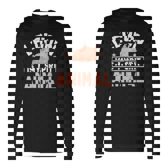 レチョンは私の精神動物です面白いですlechon Pinoy 長袖Tシャツ - Kawaiitshirt