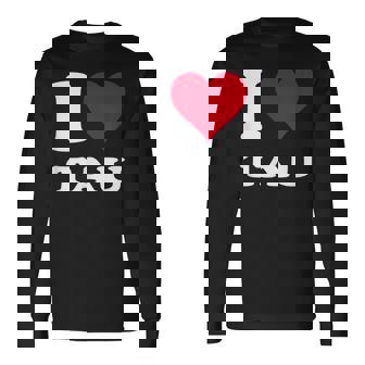 レッドハート I Love Tau 長袖Tシャツ - Kawaiitshirt