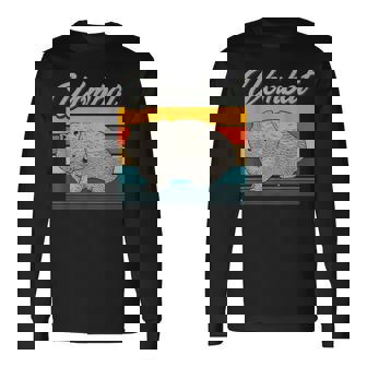 レトロ アウトバック オージー 動物園 キーパー オーストラリア ウォンバット 長袖Tシャツ - Kawaiitshirt