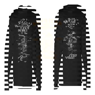 レトロ アメリカン オートバイ インディアン オールドバイカー 長袖Tシャツ - Kawaiitshirt