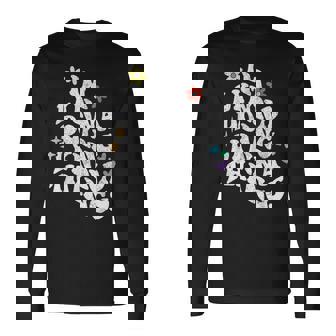 レトロ グルーヴィーなイム リンナ やってる リンナ 物事 面白い 母の日 長袖Tシャツ - Kawaiitshirt