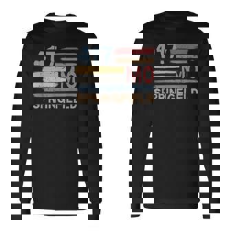 レトロ スプリングフィールド エリアコード 417 ミズーリ州 長袖Tシャツ - Kawaiitshirt