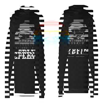 レトロ ツェッペリン 70年代 80年代 飛行船 ツェッペリン ツェップリン 長袖Tシャツ - Kawaiitshirt