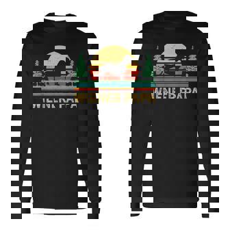 レトロ ワイナー 犬 パパ ギフト ヴィンテージ 犬 ダックスフンド ダックスフンド ダックス ドクシー 長袖Tシャツ - Kawaiitshirt