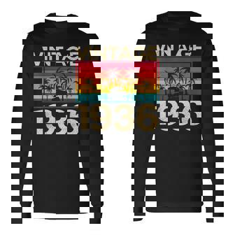 レトロ ヴィンテージ 1936 誕生日 長袖Tシャツ - Kawaiitshirt