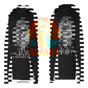 レトロ ヴィンテージ Alpapa アルパカ 恋人 ラマ 父の日 長袖Tシャツ - Kawaiitshirt