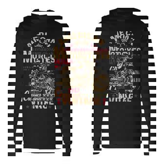 レトロ ヴィンテージ アメリカン オートバイ インディアン オールドバイカー 面白い 長袖Tシャツ - Kawaiitshirt