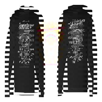 レトロ ヴィンテージ アメリカンバイク インディアン ネイティブ バイカーズギフト 長袖Tシャツ - Kawaiitshirt