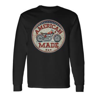 レトロ ヴィンテージ アメリカ製 モーターオイル 車 バイク ガレージ 長袖Tシャツ - Kawaiitshirt