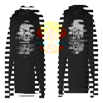 レトロスタイルのタージマハル。 長袖Tシャツ - Kawaiitshirt