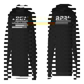 レトロストライプアーセナル。 長袖Tシャツ - Kawaiitshirt