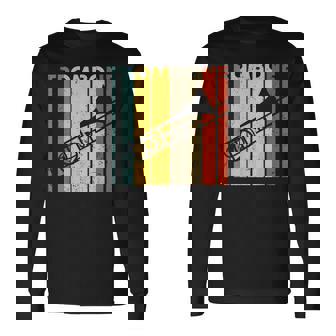 レトロトロンボーン I 吹奏楽部 I ミュージシャン I トロンボーン 長袖Tシャツ - Kawaiitshirt