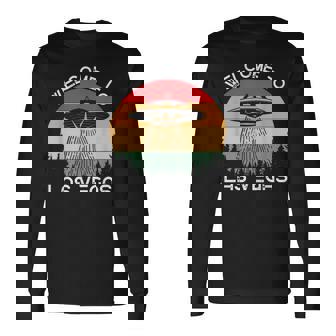 レトロベガス Ufo サイティング エイリアン メンズ レディース 長袖Tシャツ - Kawaiitshirt