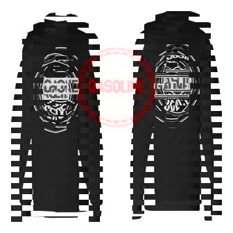 レトロヴィンテージガソリンスタンドanzoil モーターオイル 車 バイク ガレージ 長袖Tシャツ - Kawaiitshirt