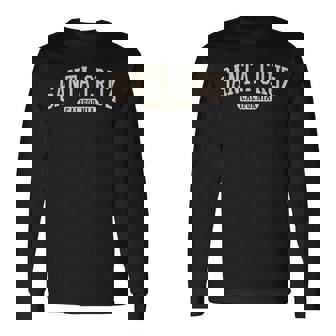 レトロヴィンテージサーフィン&スケートボードグラフィックデザインサンタクルーズ 長袖Tシャツ - Kawaiitshirt