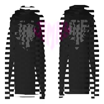 レトロヴィンテージスタイル ラブハートフィット ジムニーパープル 長袖Tシャツ - Kawaiitshirt