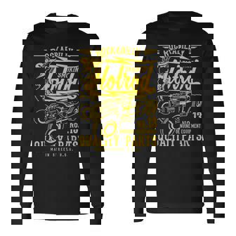 レトロヴィンテージスタイルのホットロッドロカビリーアンティーク調デザイン。 長袖Tシャツ - Kawaiitshirt