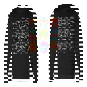 レトロ・ルチャ・リブレ フリースタイル・レスリング・ファイター 長袖Tシャツ - Kawaiitshirt