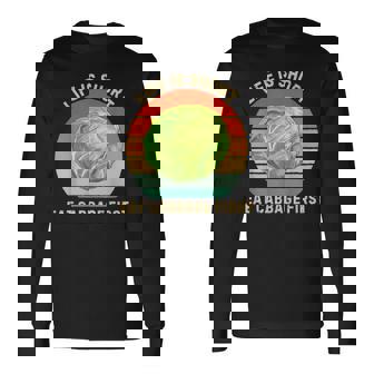 レトロ生活は短い。キャベツはじめてのキャベツ料理好き 長袖Tシャツ - Kawaiitshirt