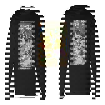 レトロ風和風デザイン 長袖Tシャツ - Kawaiitshirt