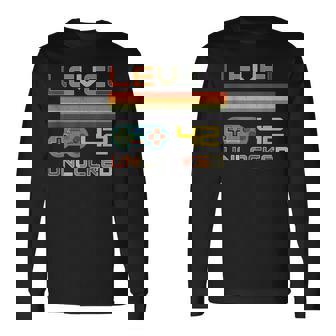 レベル42 アンロック ゲーマー 42歳の誕生日 長袖Tシャツ - Kawaiitshirt