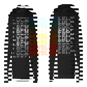 レベルアップ ビデオゲーム ゲーム レトロ ゲーマー 長袖Tシャツ - Kawaiitshirt